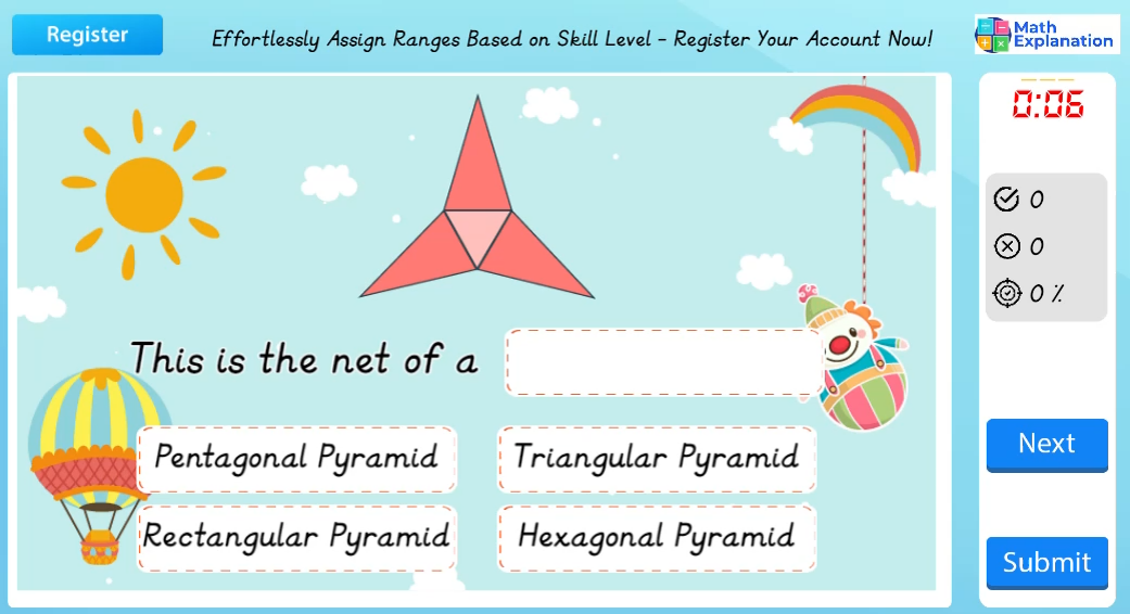Connecting pyramids to their net