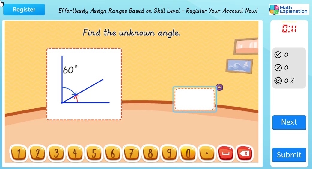 Finding angles: Up to 90 degrees