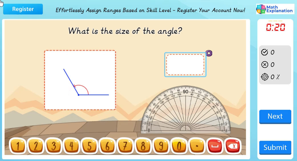 Finding angles: Up to 180 degrees