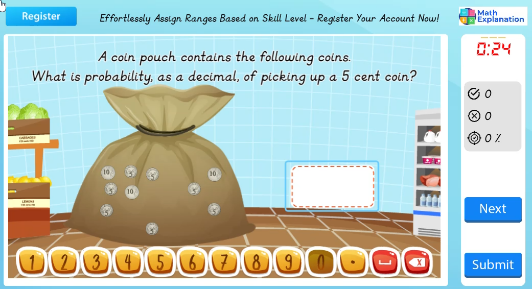 Describing probabilities: Decimal