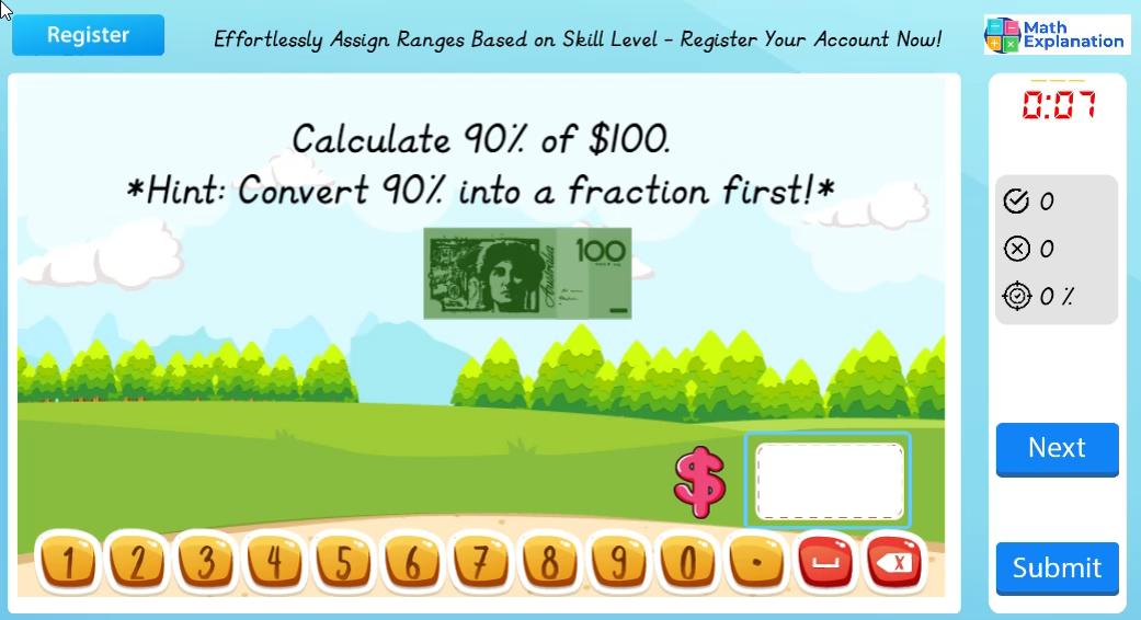 Percentage multiplication