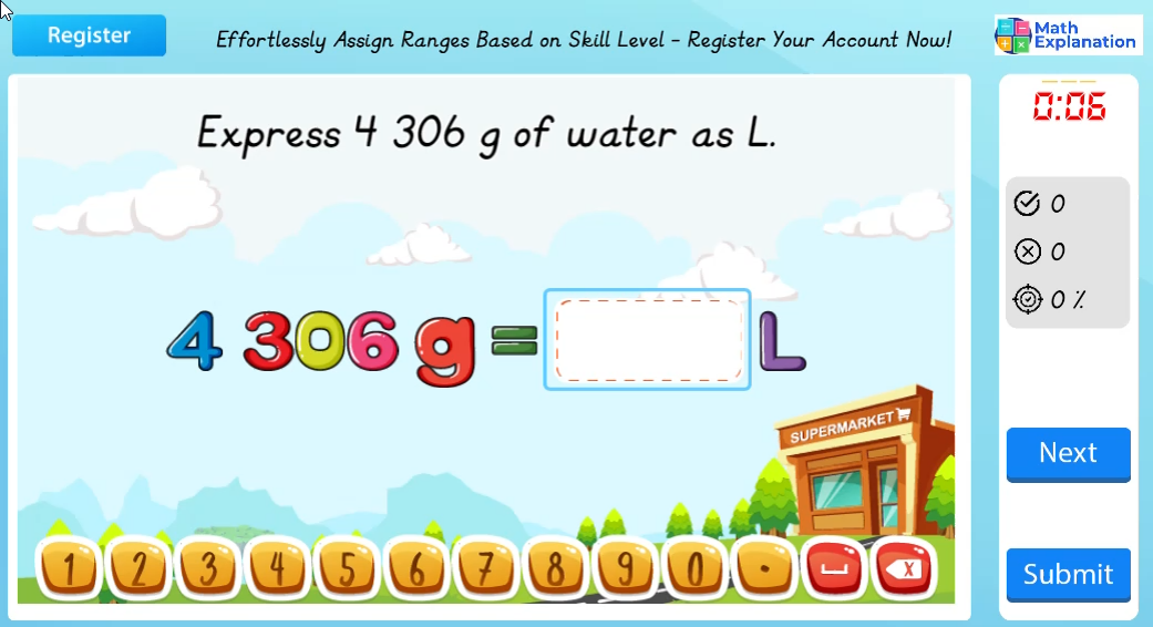 Relating 1KG to the mass of 1L