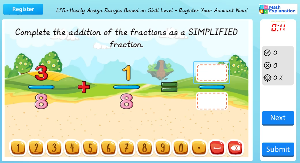Adding fractions