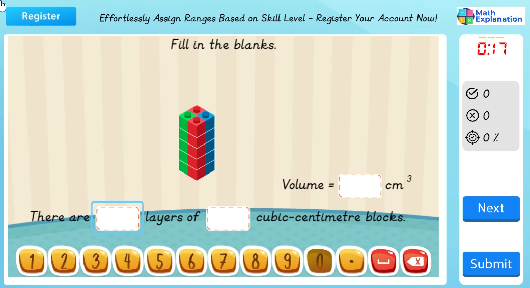 Describing the layers and blocks of rectangular prisms