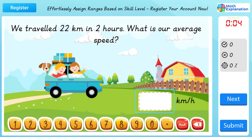 Calculating average speed