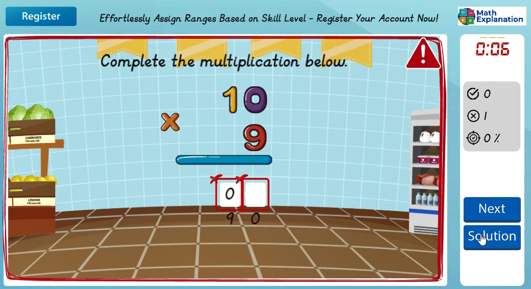 Multiplying a number by 10, 100, 1000 - answer incorrect
