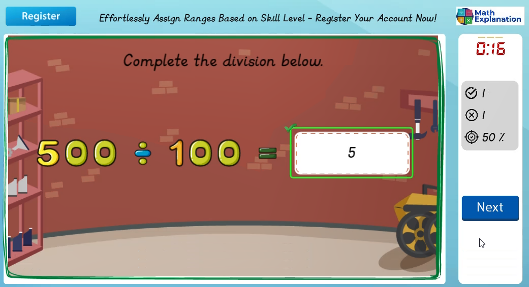 Dividing a number by 10, 100, 1000 - answer correct