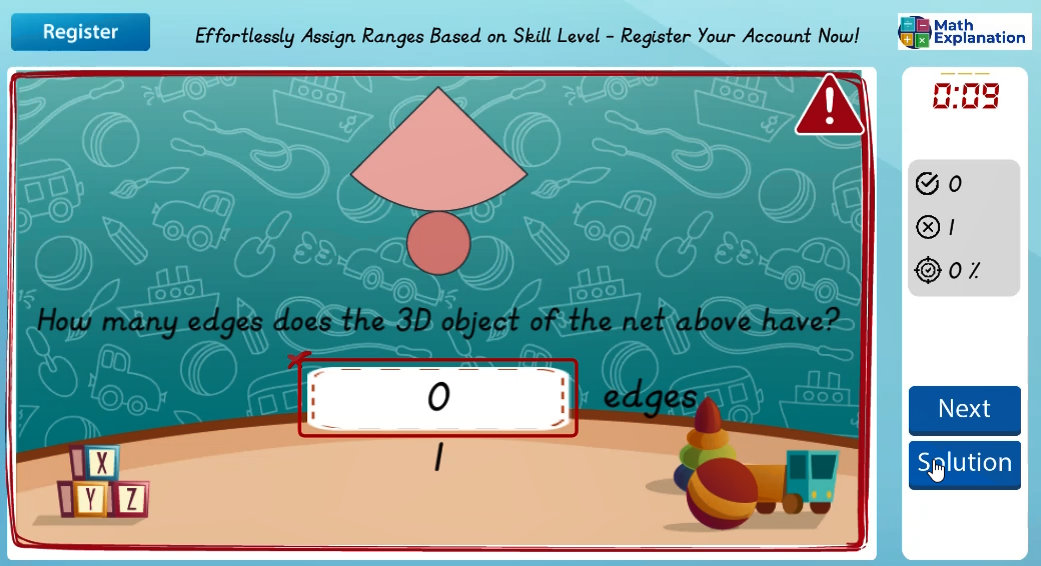 Connecting other shapes to their nets - answer incorrect