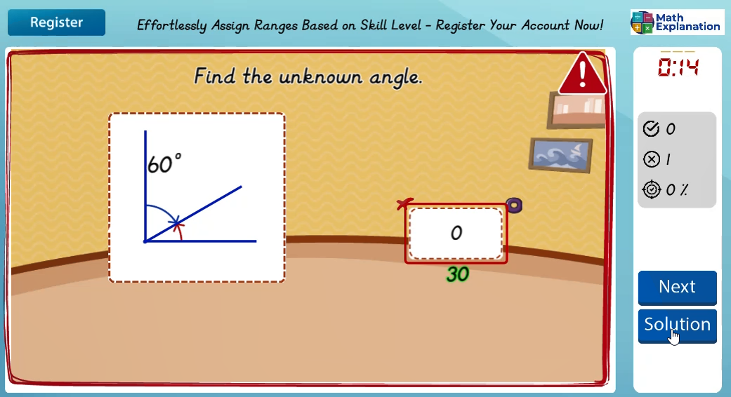 Finding angles: Up to 90 degrees - answer incorrect
