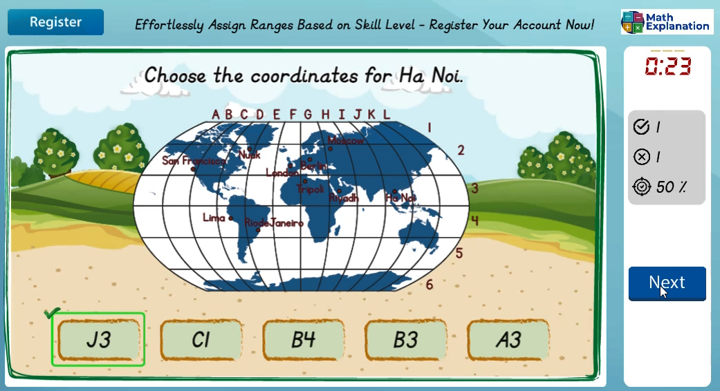 Directions using maps - answer correct