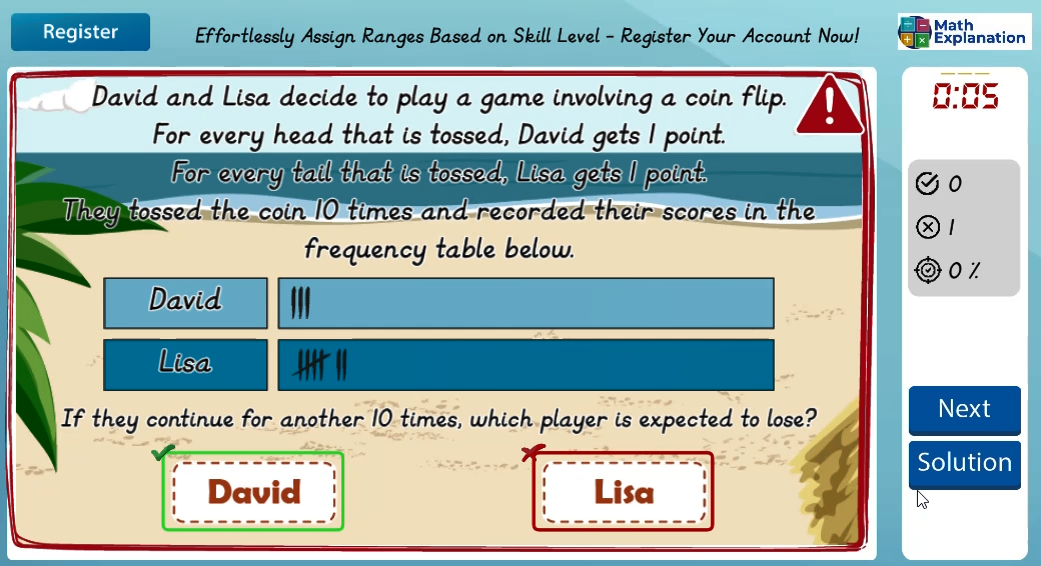 Compare observed and expected frequencies across experiments - answer incorrect