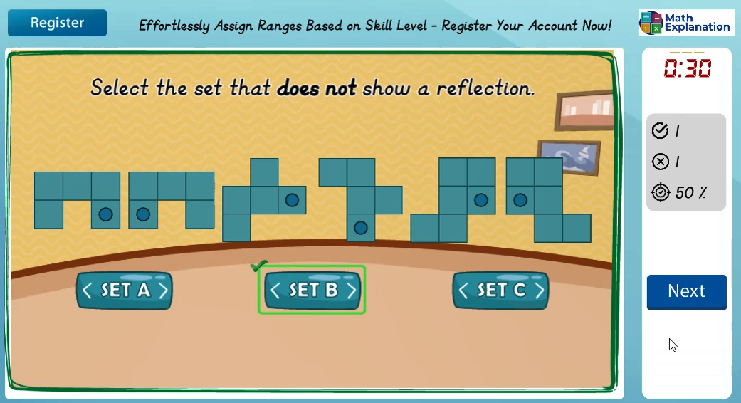 Alternation: Reflection - answer correct