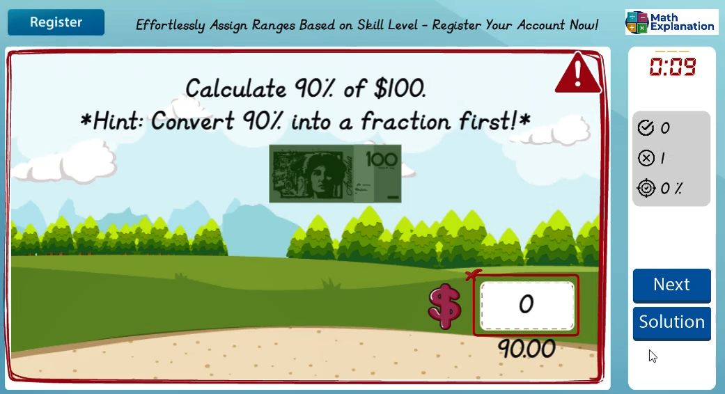 Percentage multiplication - answer incorrect