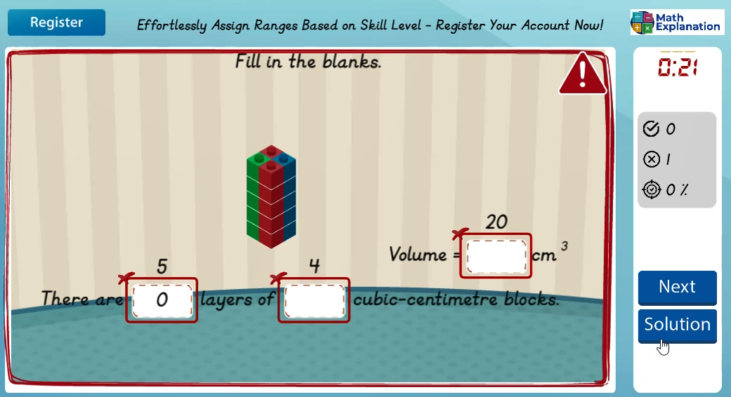 Describing the layers and blocks of rectangular prisms - answer incorrect