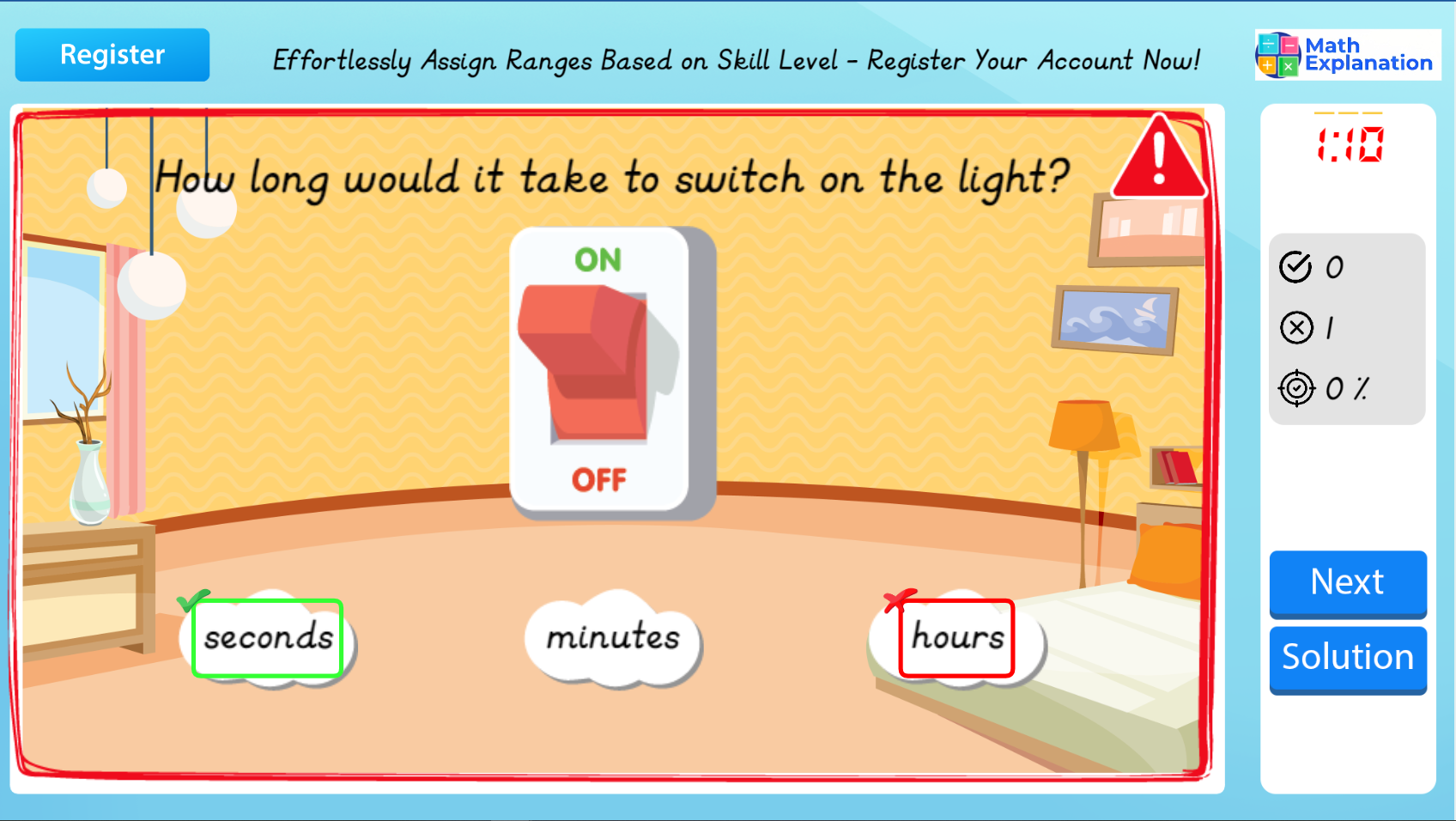 Estimating time taken to complete an activity - answer incorrect