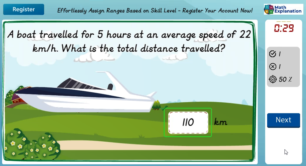 Calculating distance traveled - answer correct