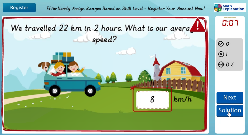 Calculating average speed - answer incorrect