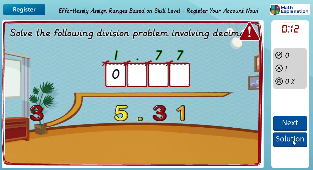 Dividing decimals - answer incorrect