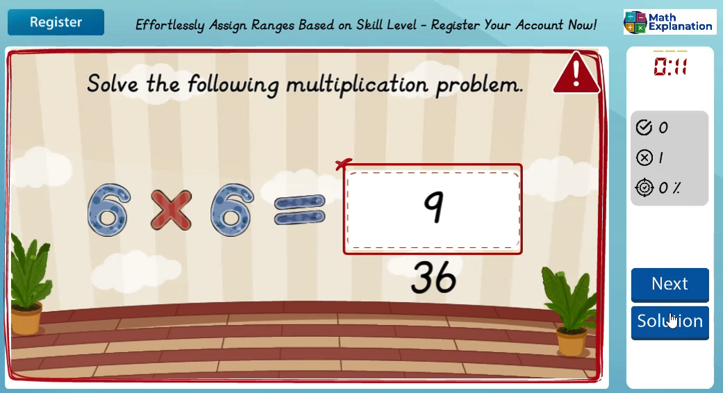 Math Explanation 6 times table Engaging Primary Maths Software