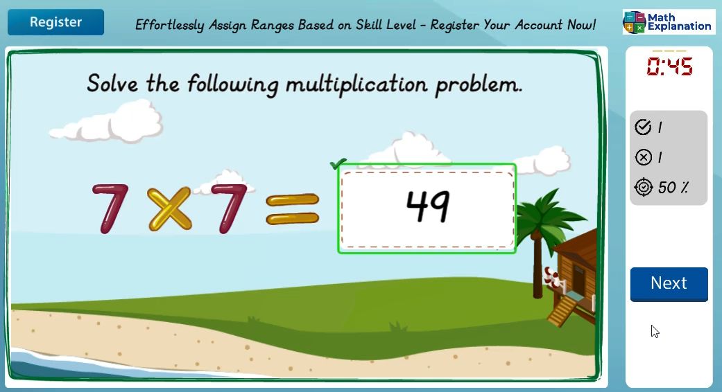 Math Explanation | 7 times table - Engaging Primary Maths Software