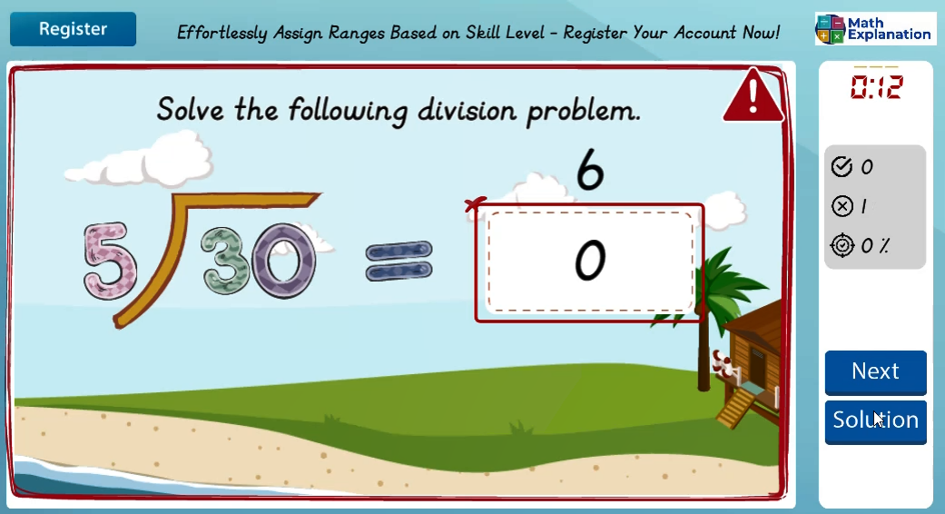 Division by 5 - answer incorrect