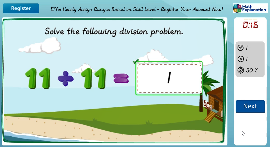 Division by 11 - answer correct
