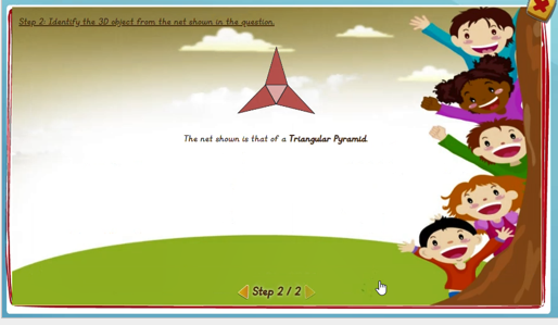 Connecting pyramids to their net - solution 2