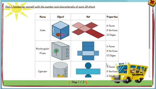 Connecting other shapes to their nets - solution 1