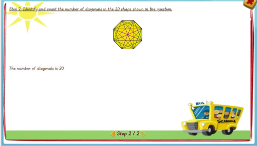 Identifying the diagonals of convex 2D shapes - solution 2