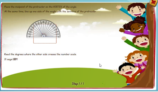 Finding angles: Up to 180 degrees - solution 1
