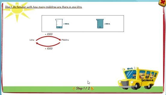Converting of mass: Litres to millilitres - solution 1