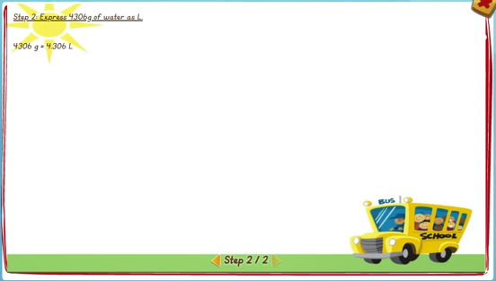 Relating 1KG to the mass of 1L - solution 2