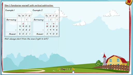 Problem solving involving subtraction - solution 1