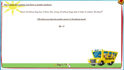 Problem solving involving division - solution 1